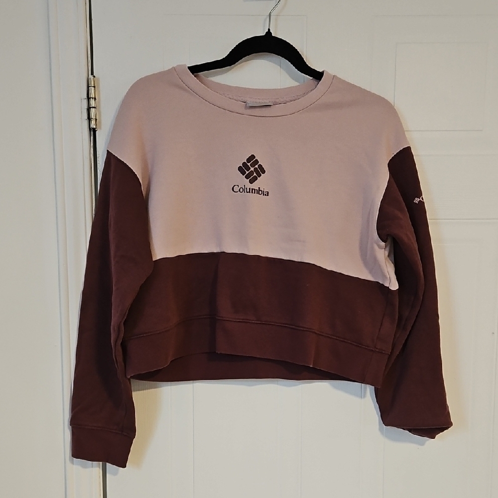 Womens Columbia Sweatshirt Medium purple pull over cotton